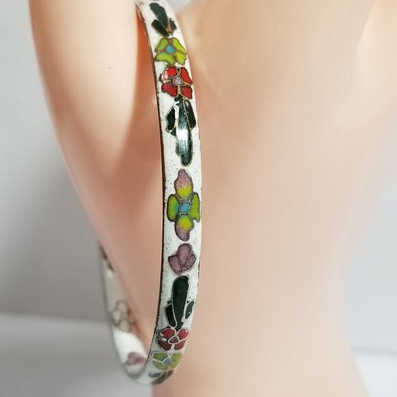 Vintage Cloisonne enamel bangle bracelet 1.1999 - Picture 5 of 9
